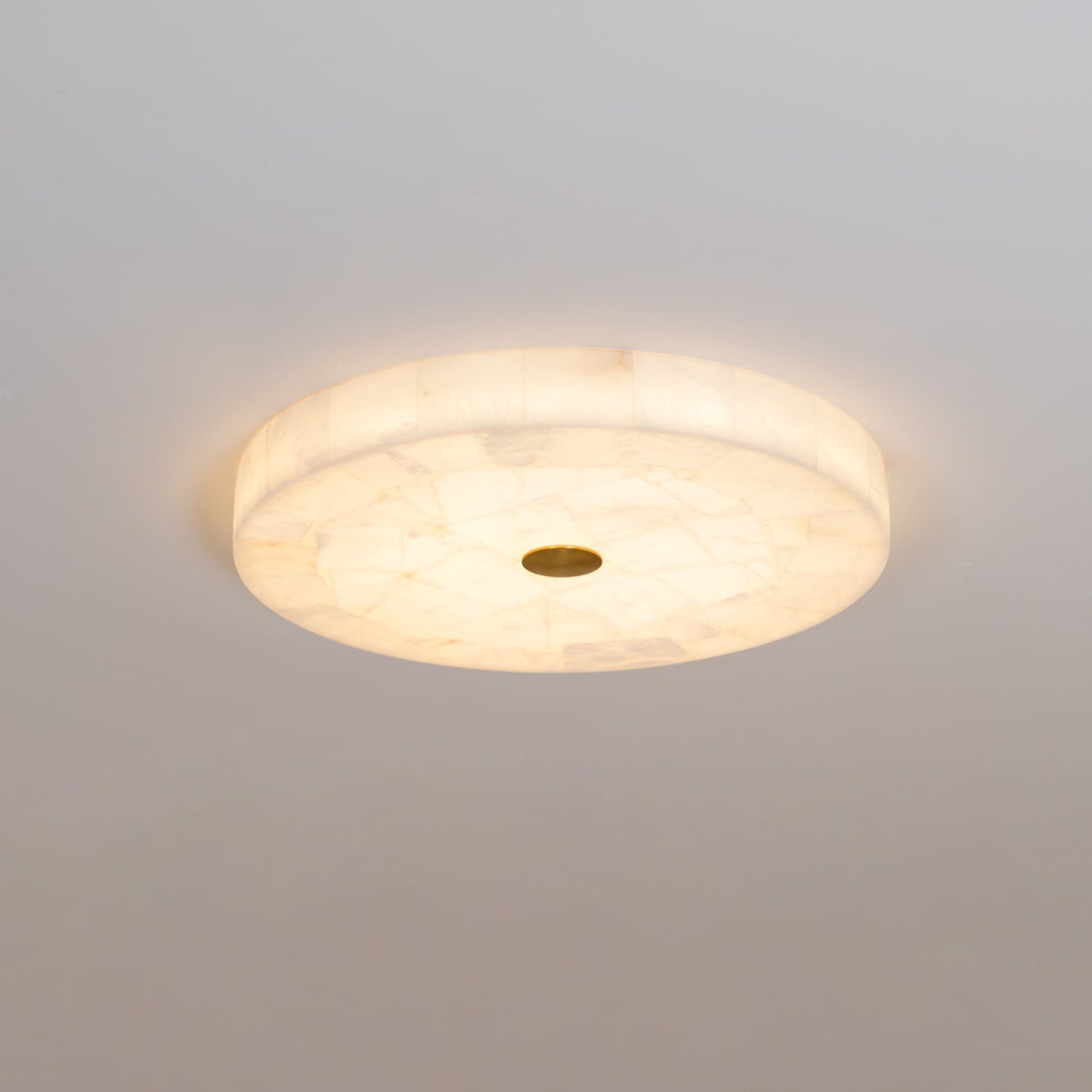 Round Mosaic Alabaster Ceiling Lamp