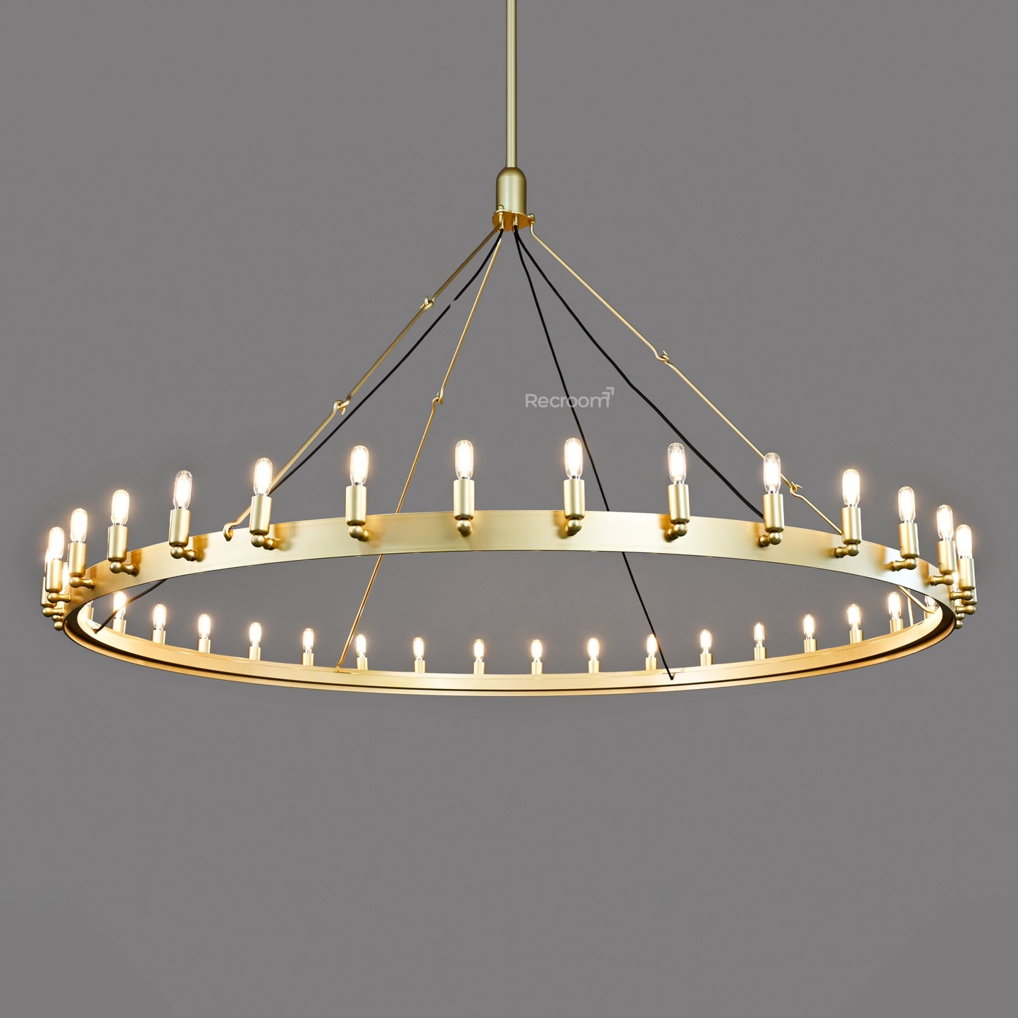 Caminon Vintage Filament Round Chandelier 71"