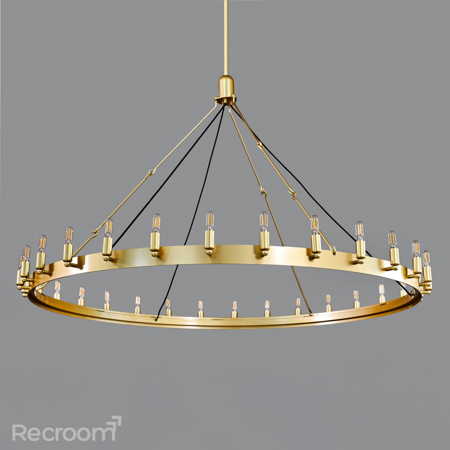 Caminon Vintage Filament Round Chandelier 63"
