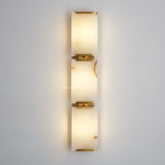 Harllow Calcite Triple Wall Sconce 6”
