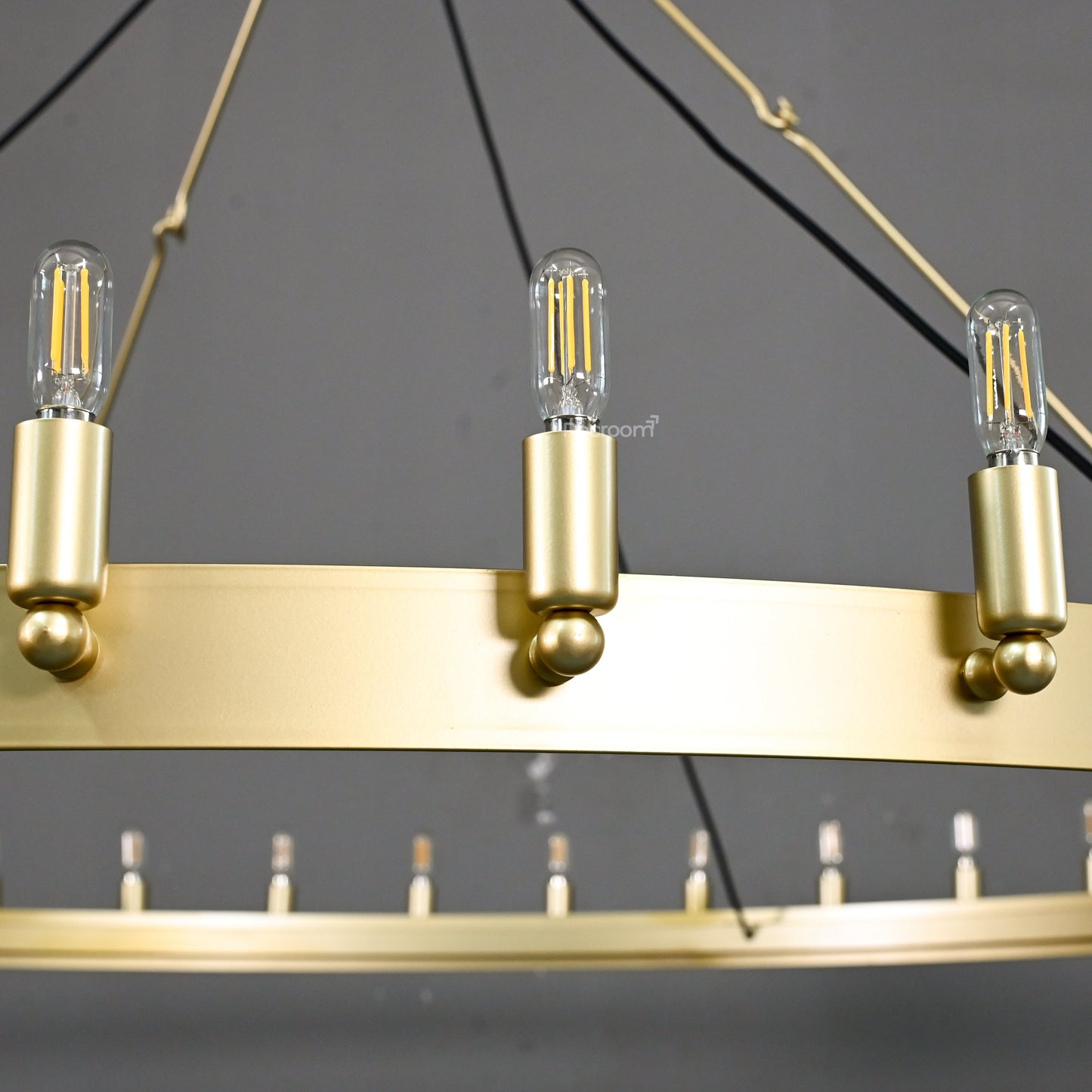 Caminon Vintage Filament Round Chandelier 71"