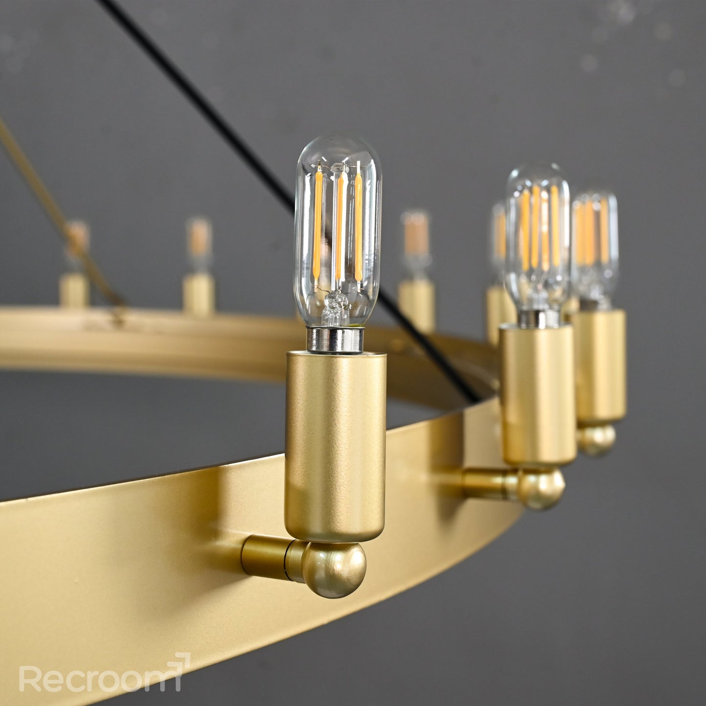 Caminon Vintage Filament Round Chandelier 63"