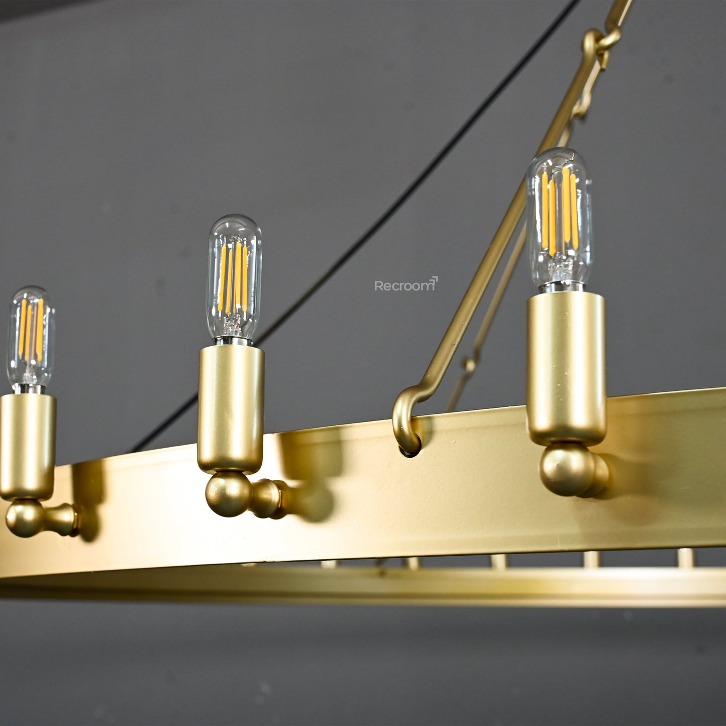 Caminon Vintage Filament Round Chandelier 71"