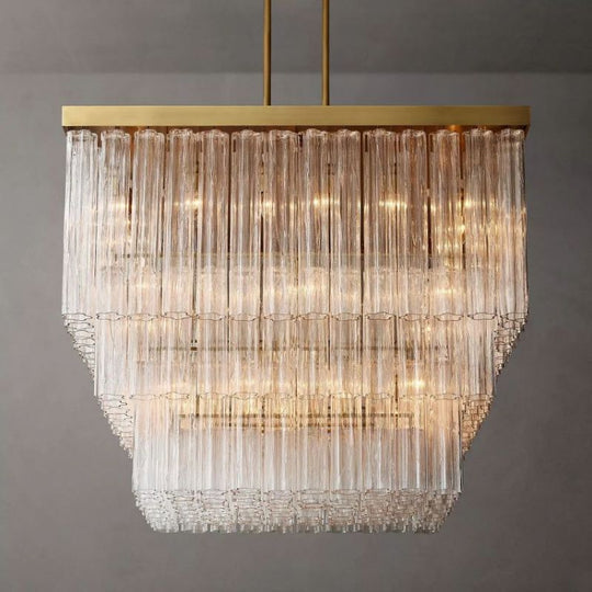 Cielloie Three Tier Square Chandelier 45"