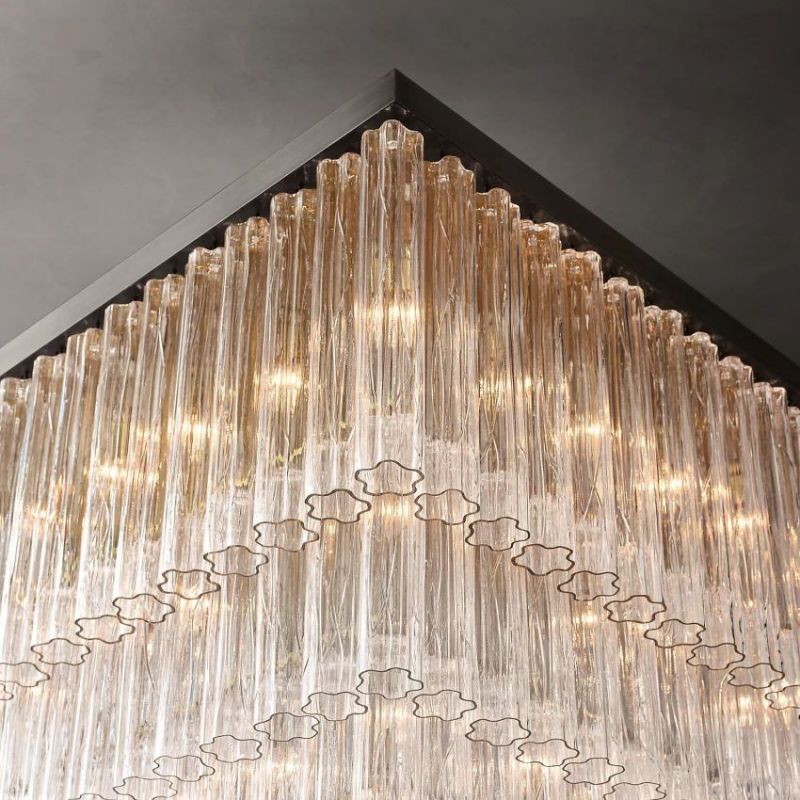 Cielloie Three Tier Square Chandelier 45"