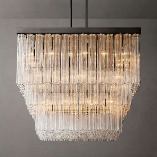 Cielloie Three Tier Square Chandelier 45"