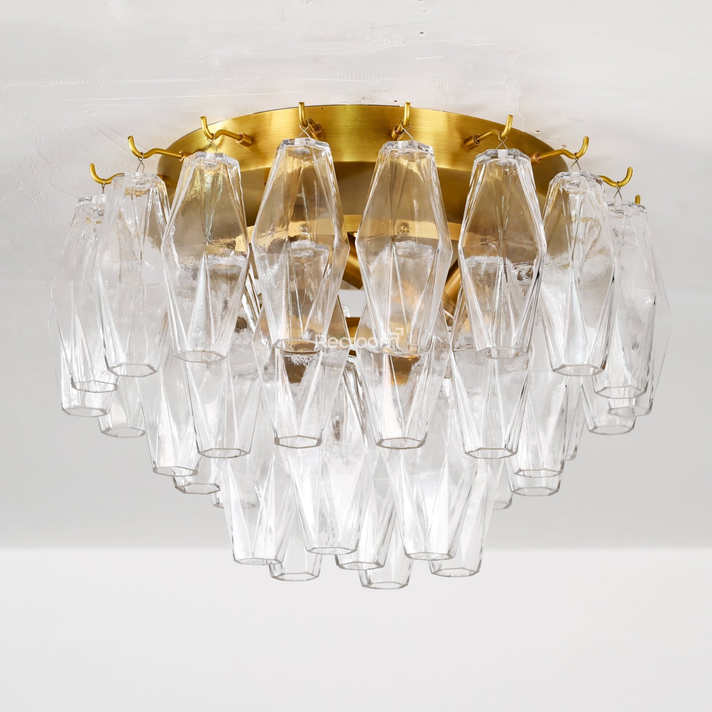 Chia Glass Round Flush Mount 17"