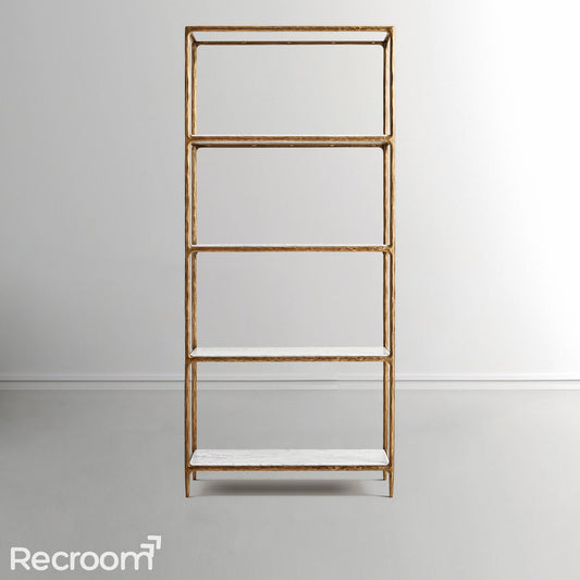 Thaddeo White Marble Shelving