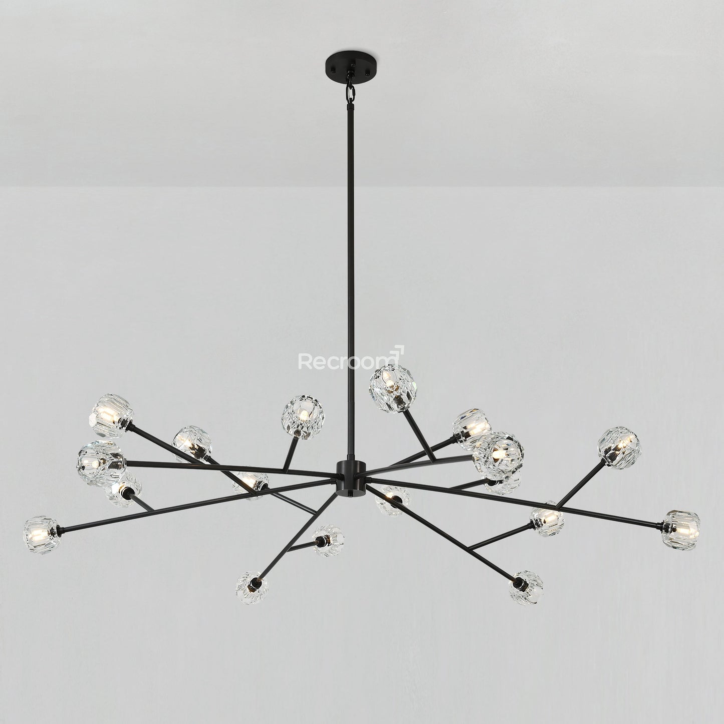 Boulew Crystal Glass Round Chandelier 72"