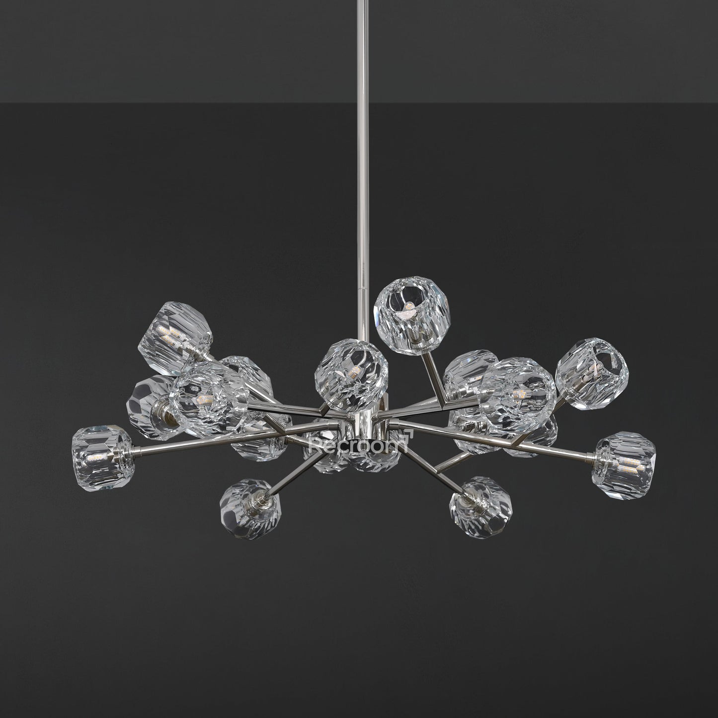 Boulew Crystal Glass Round Chandelier 36"