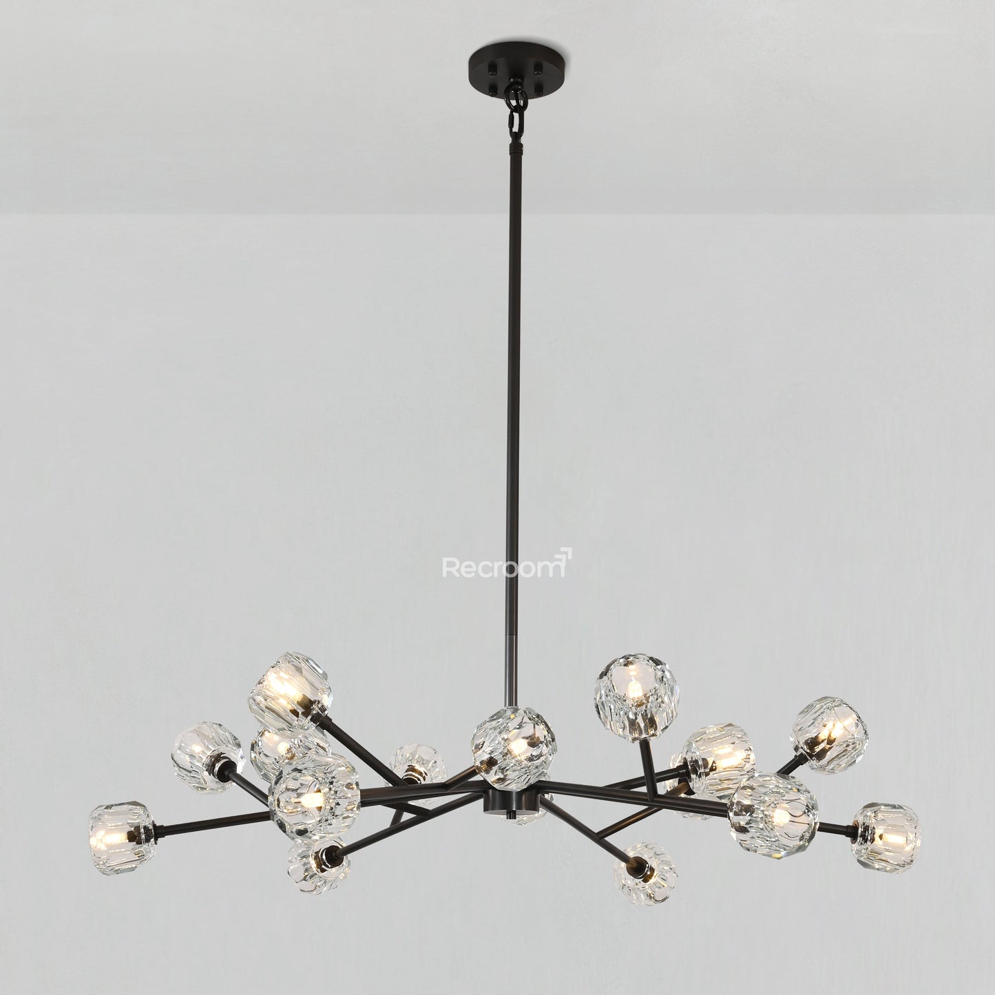 Boulew Crystal Glass Round Chandelier 48"