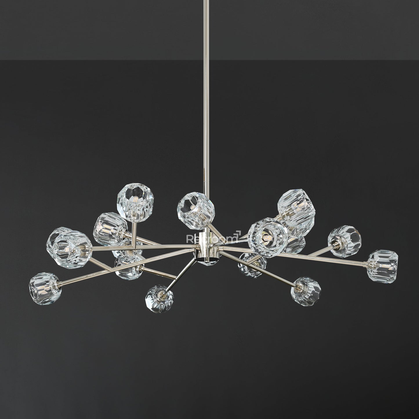 Boulew Crystal Glass Round Chandelier 48"