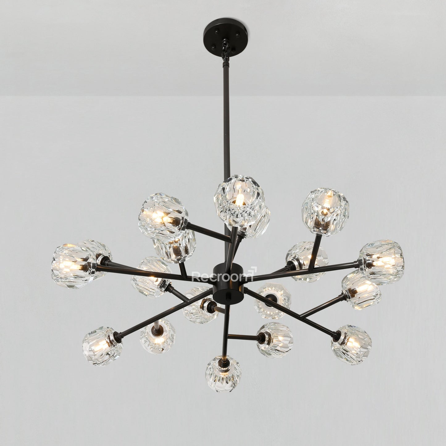 Boulew Crystal Glass Round Chandelier 36"