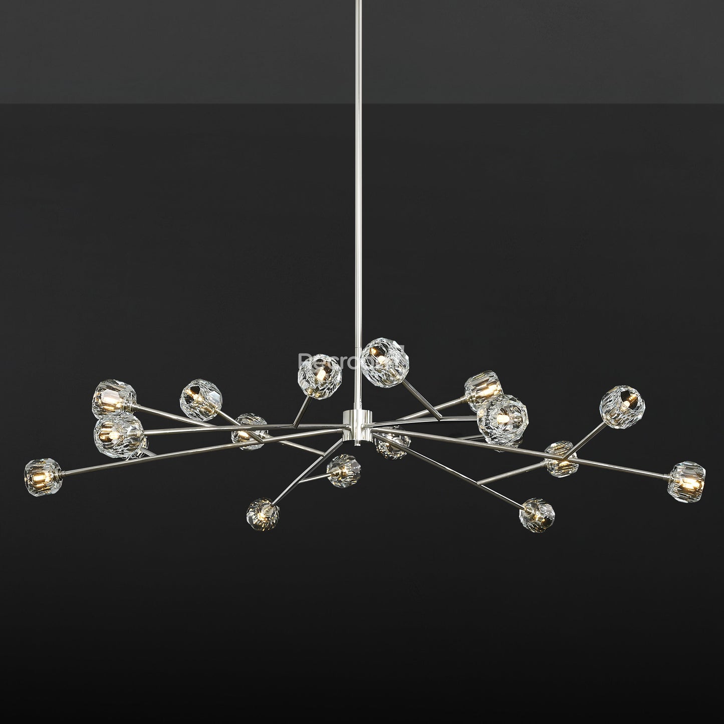 Boulew Crystal Glass Round Chandelier 72"
