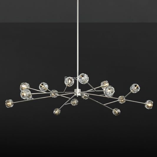 Boulew Crystal Glass Round Chandelier 72"