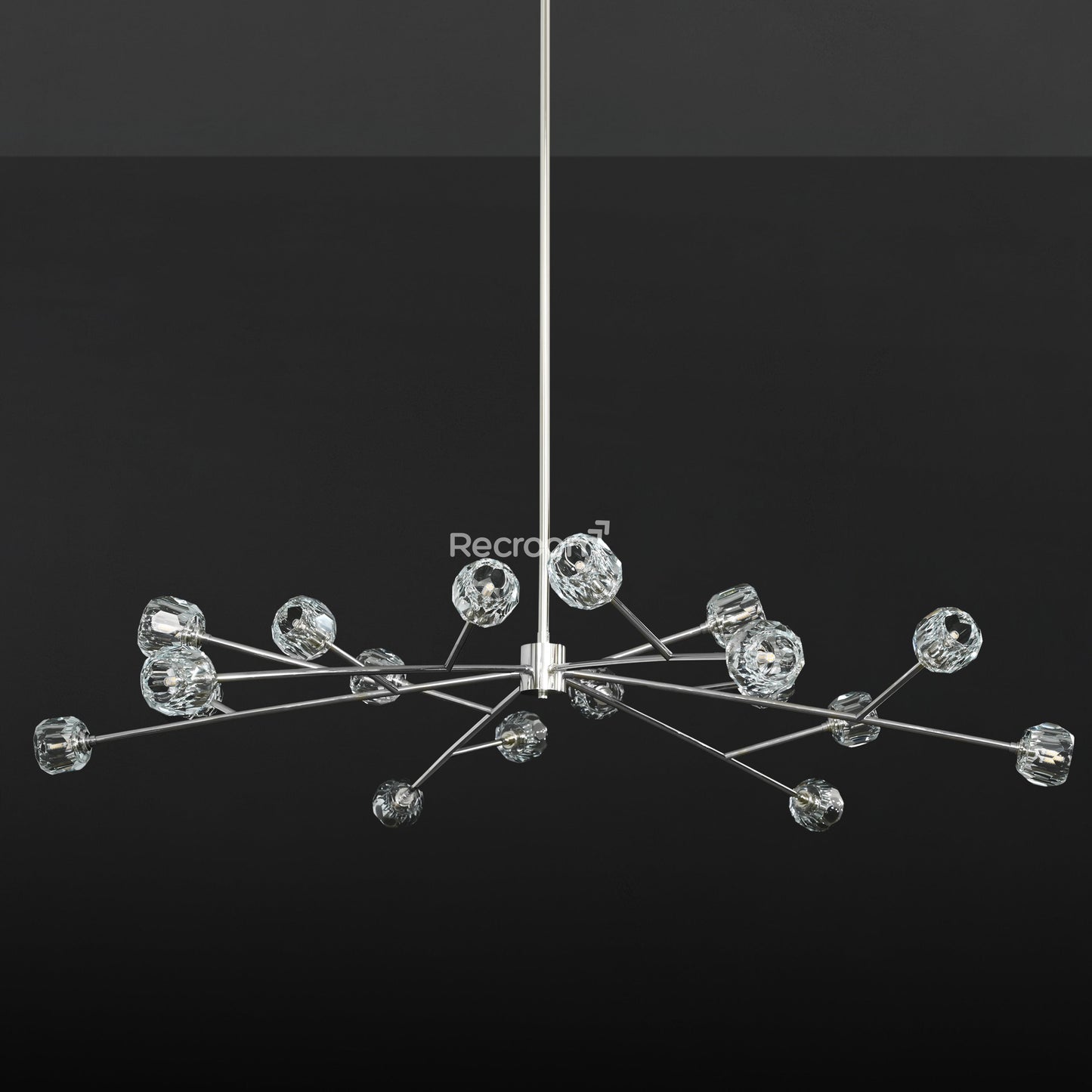 Boulew Crystal Glass Round Chandelier 72"