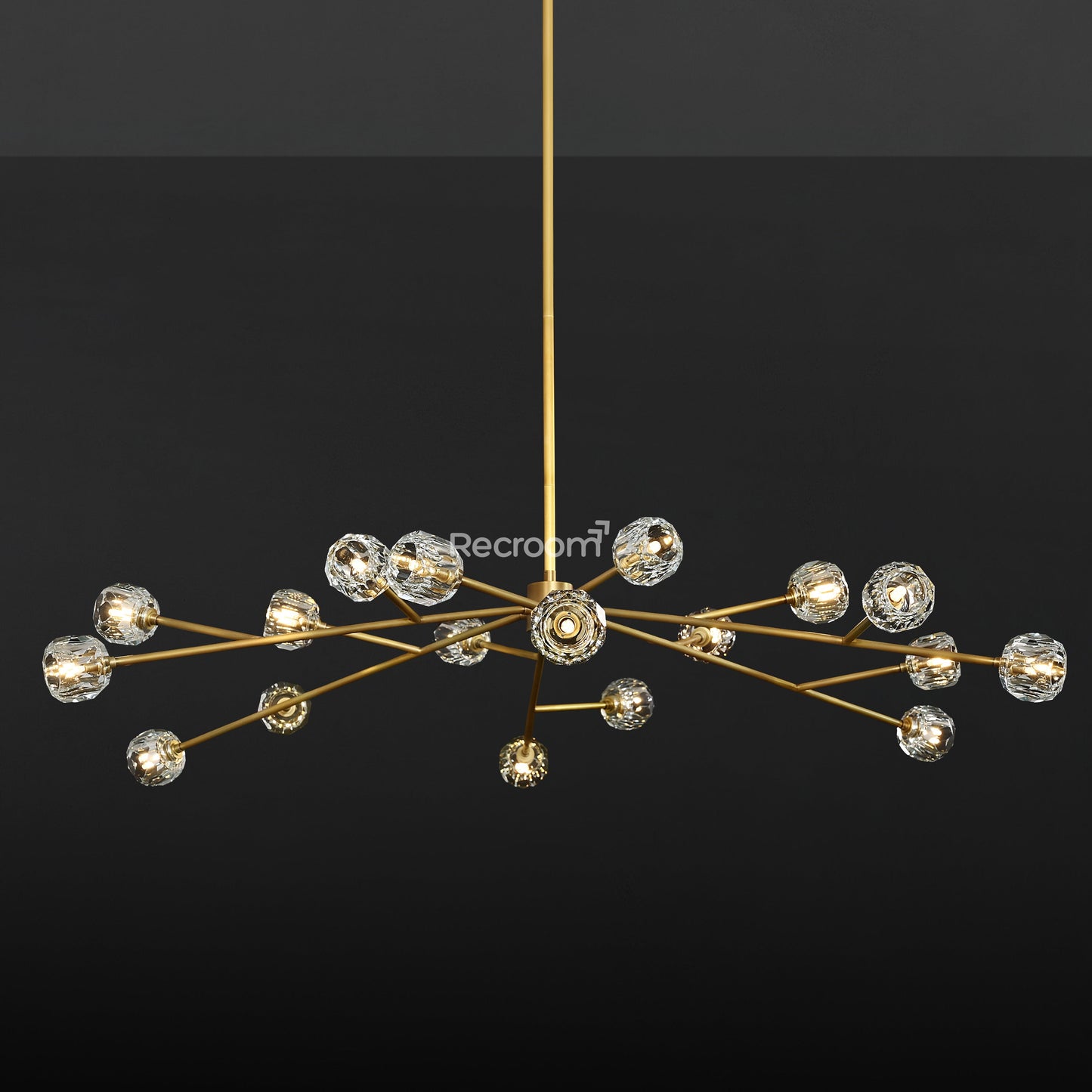 Boulew Crystal Glass Round Chandelier 72"