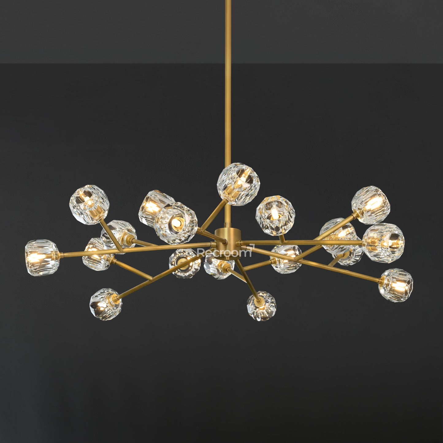 Boulew Crystal Glass Round Chandelier 48"