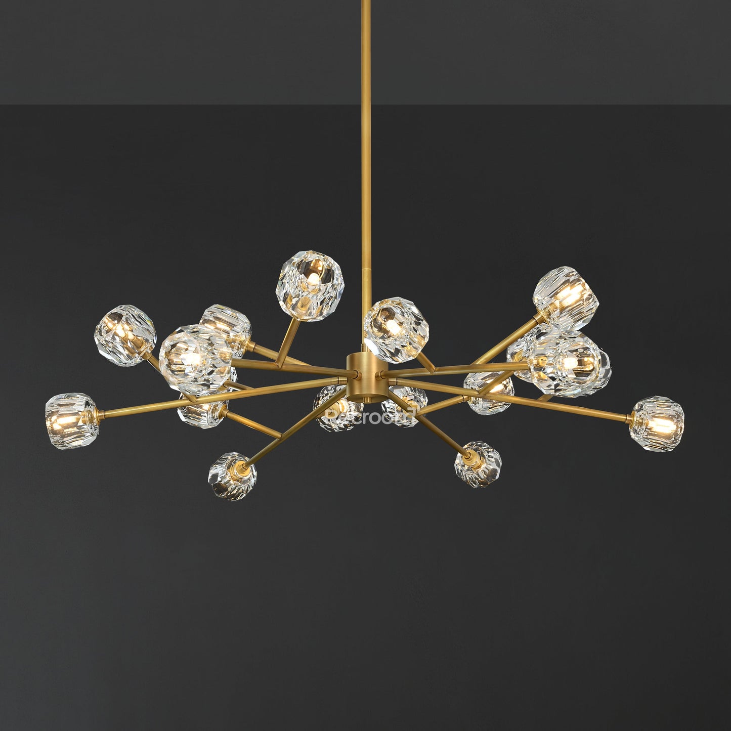 Boulew Crystal Glass Round Chandelier 48"