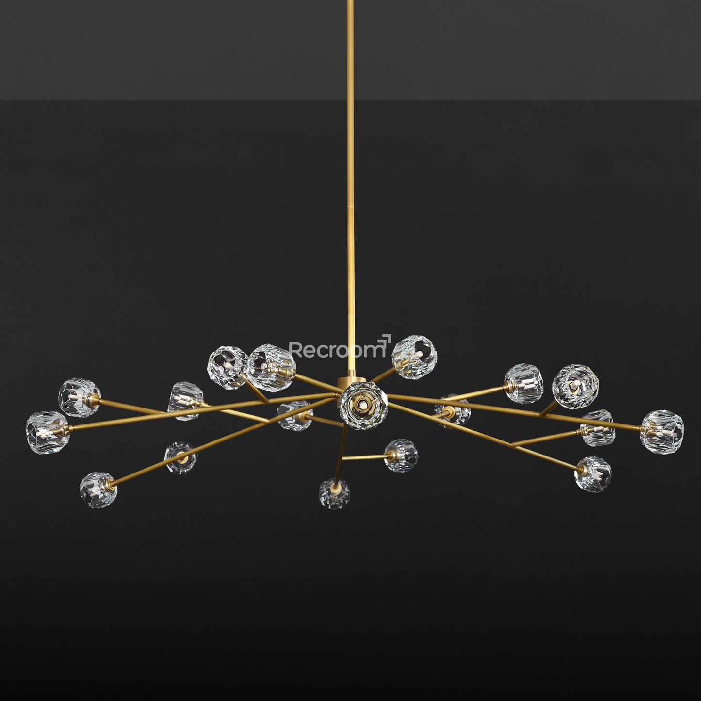 Boulew Crystal Glass Round Chandelier 72"