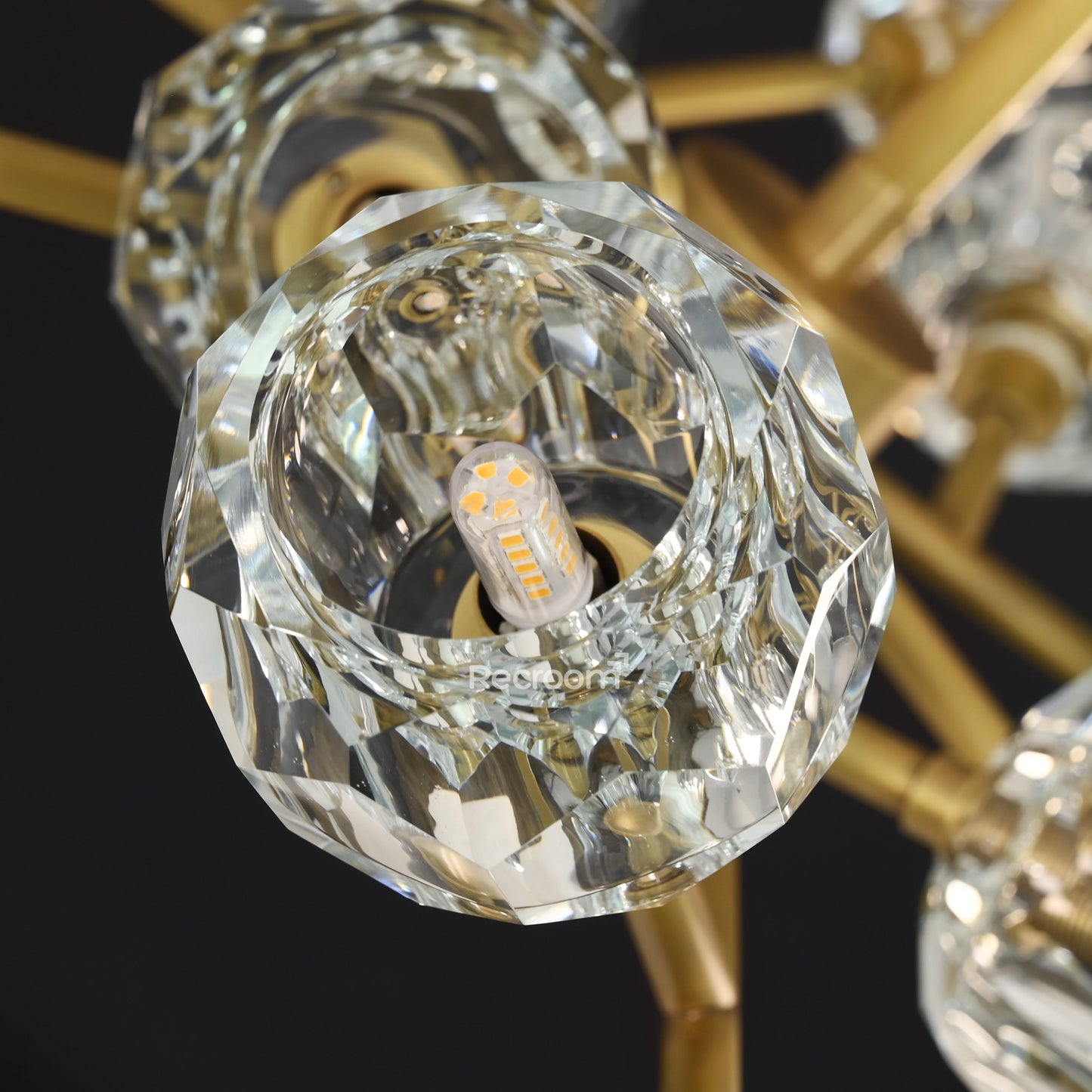 Boulew Crystal Glass Round Chandelier 36"