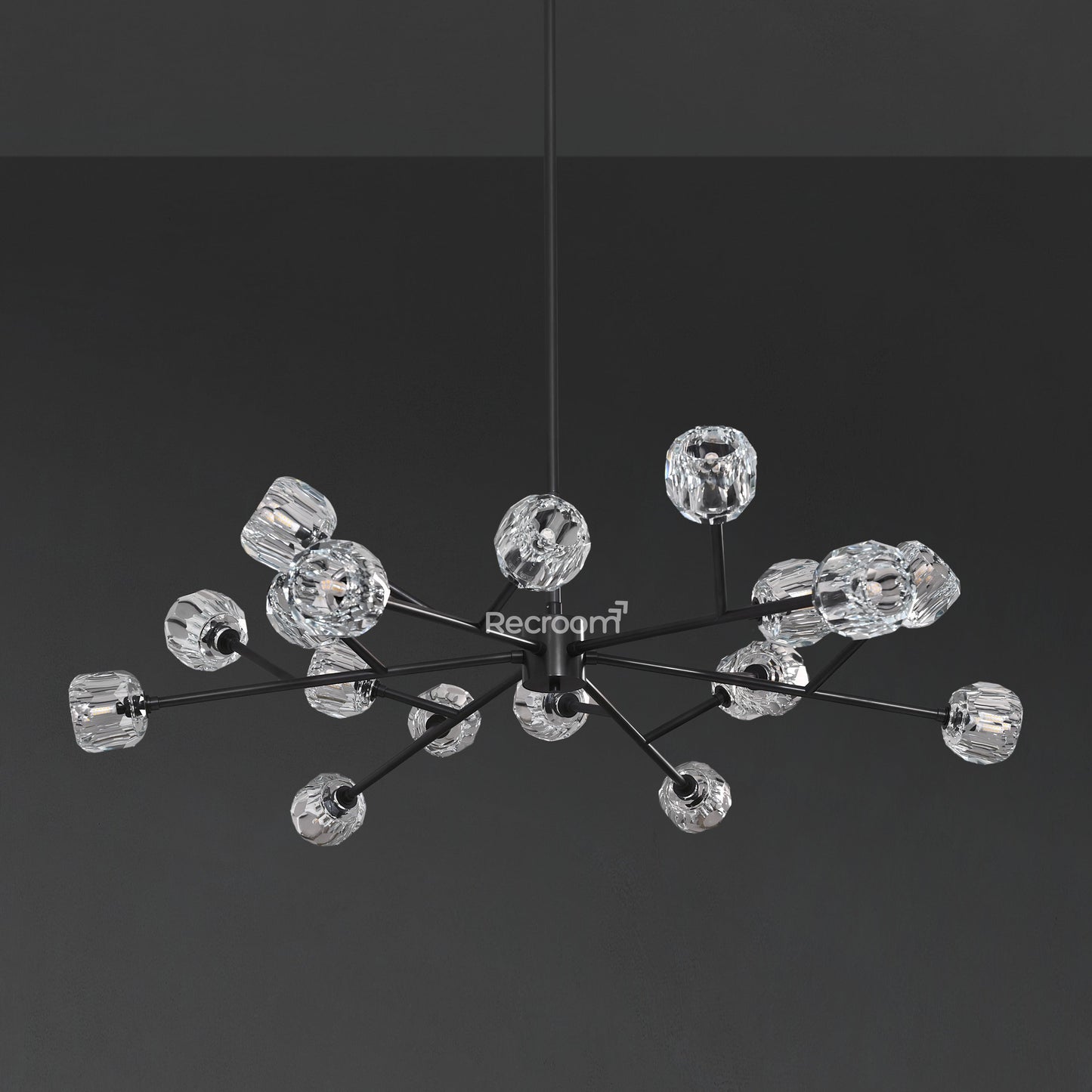 Boulew Crystal Glass Round Chandelier 48"