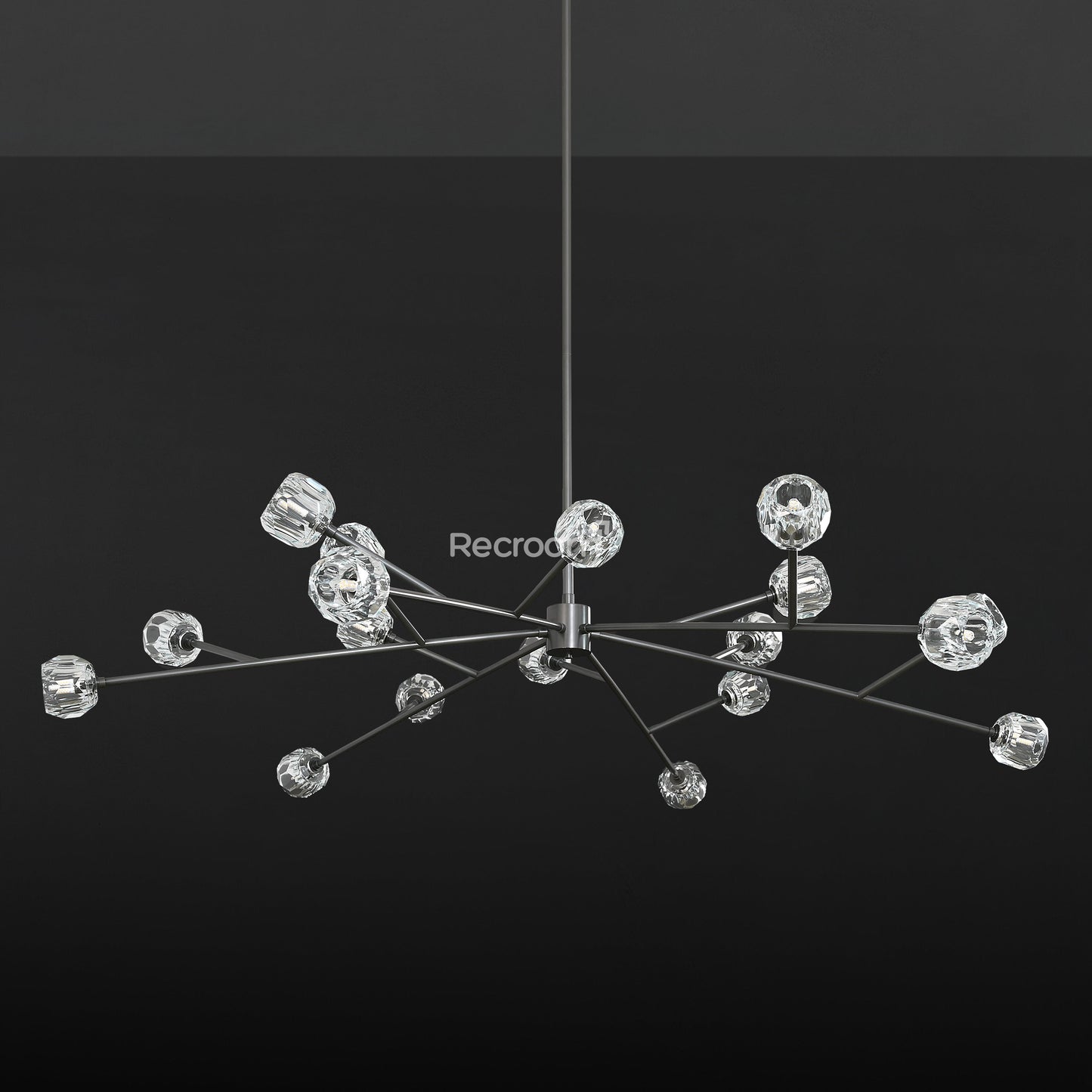 Boulew Crystal Glass Round Chandelier 72"