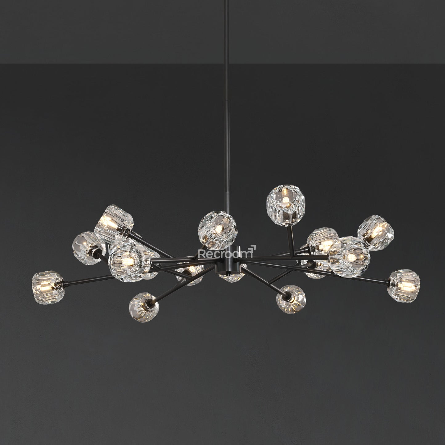 Boulew Crystal Glass Round Chandelier 48"
