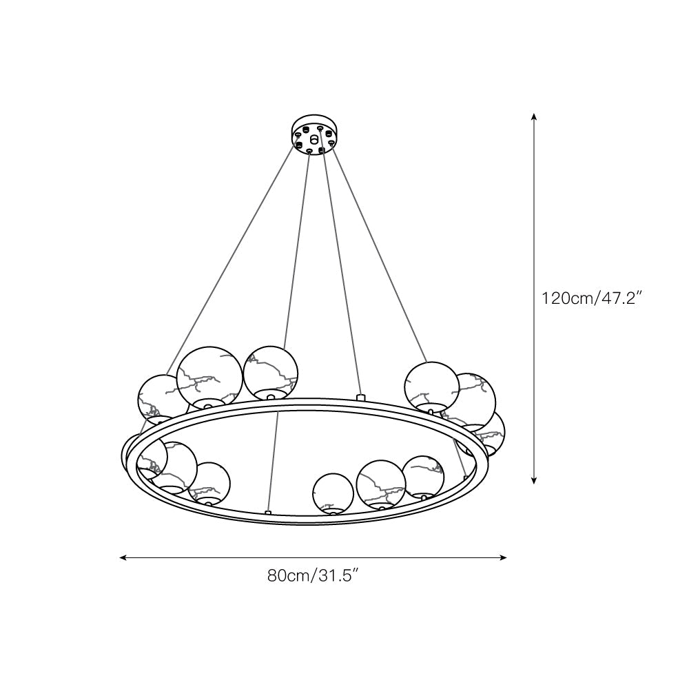 Tagliato Alabaster Chandelier