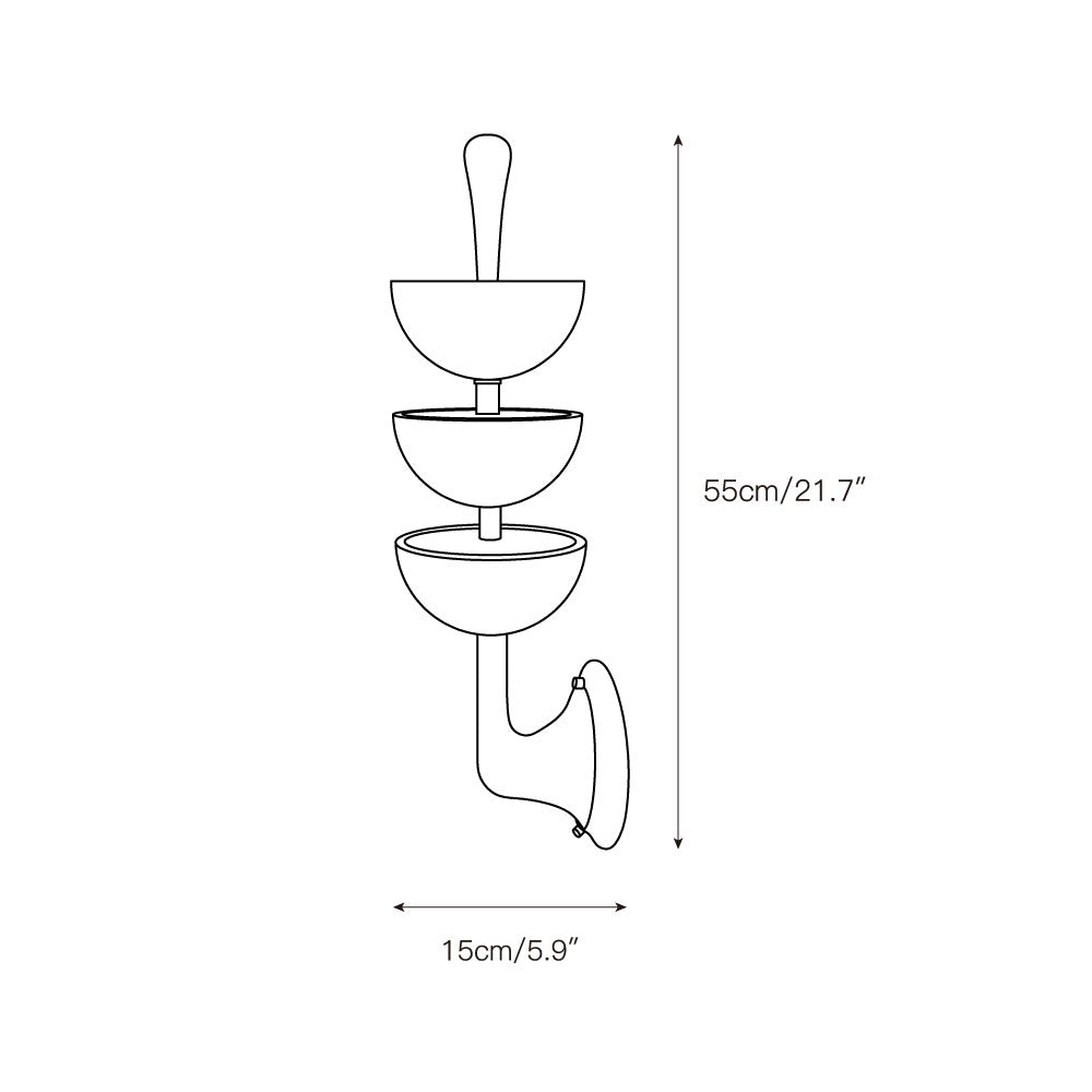 Triple Alabaster Wall Lamp