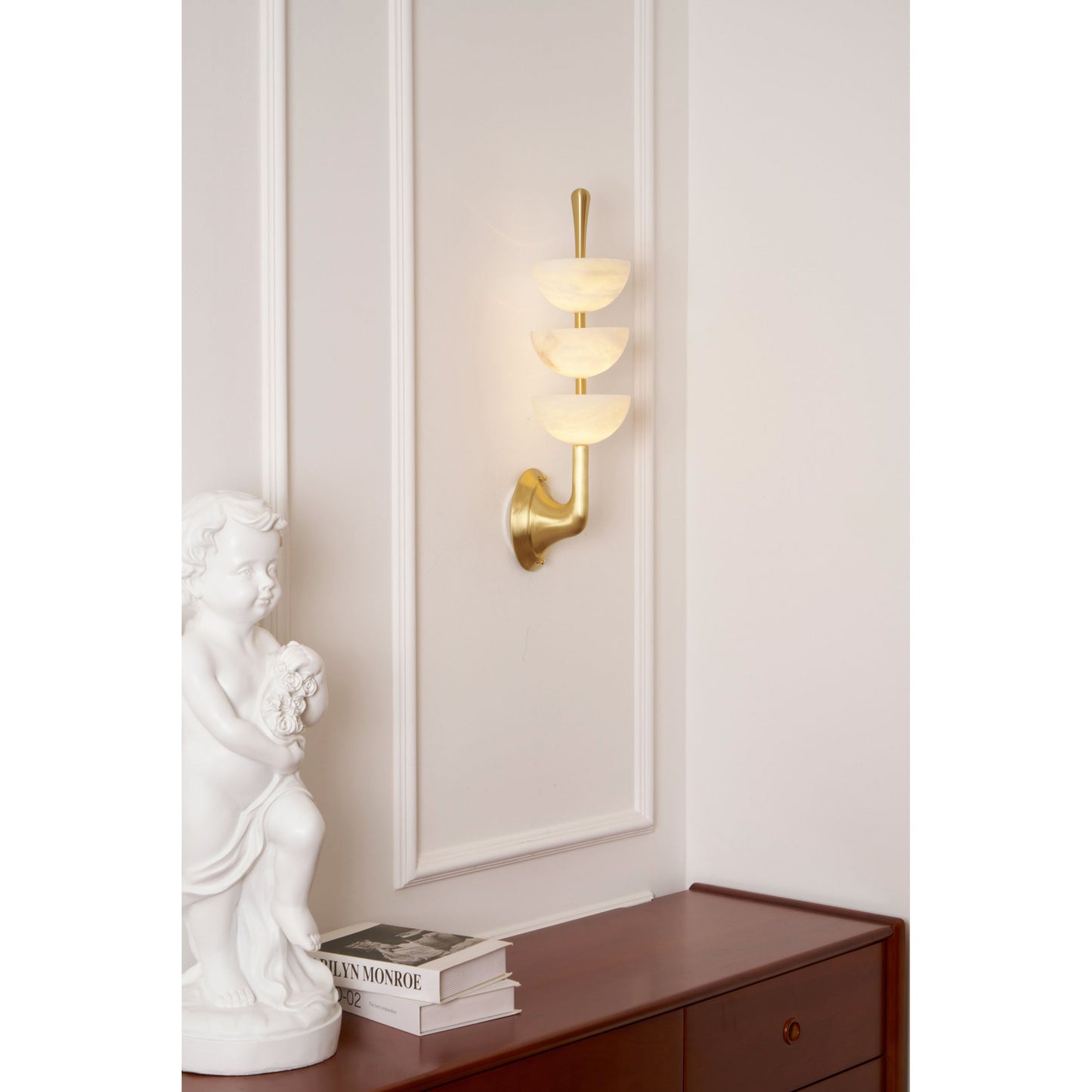 Triple Alabaster Wall Lamp