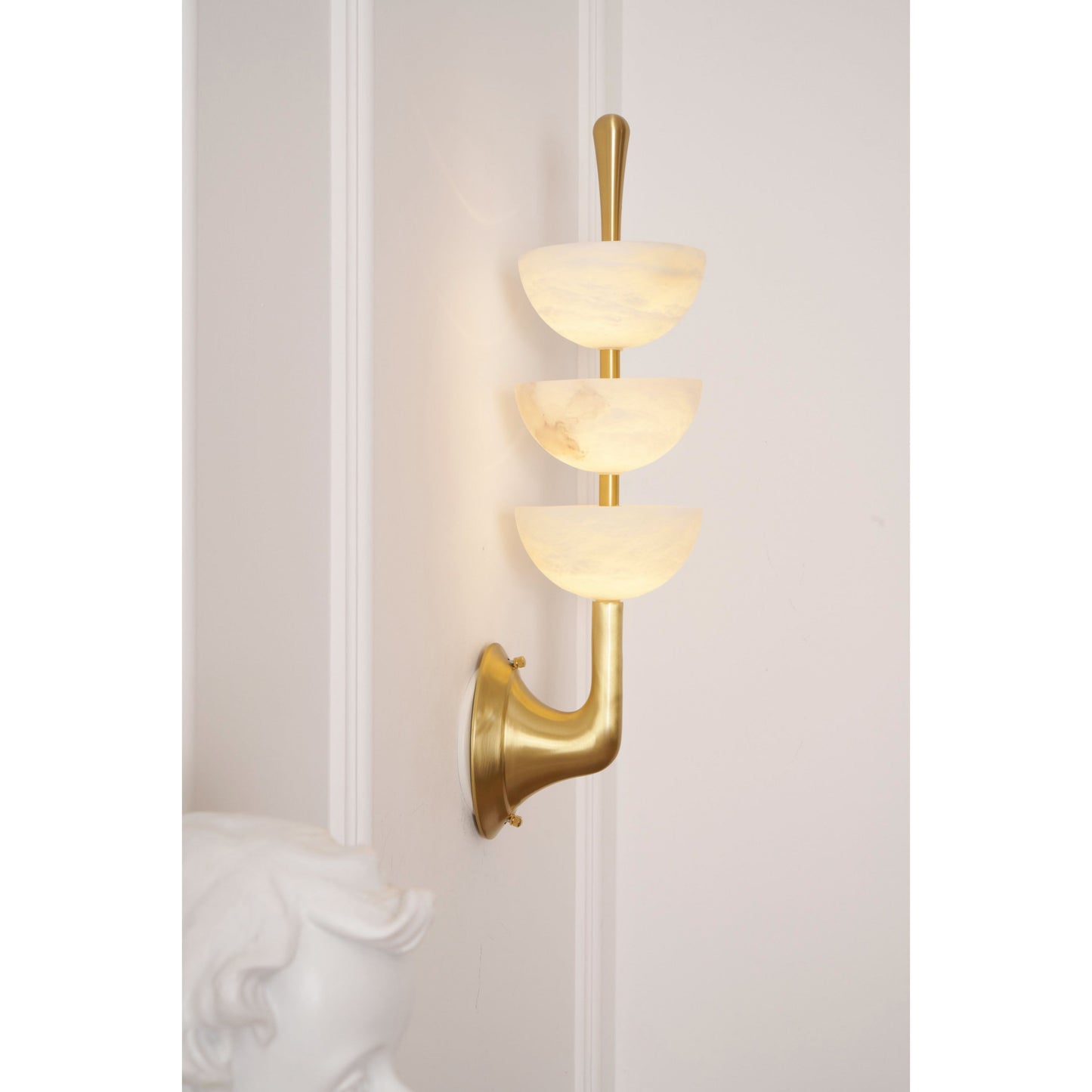 Triple Alabaster Wall Lamp