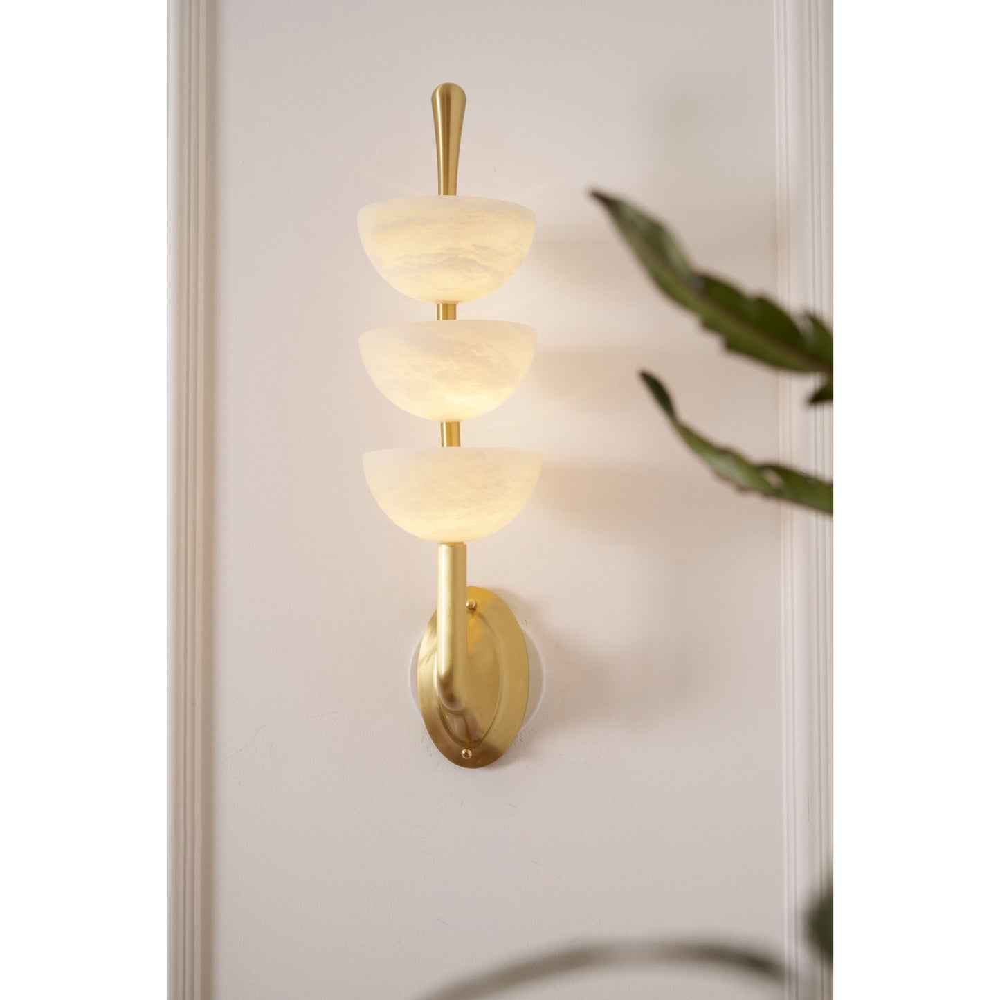 Triple Alabaster Wall Lamp