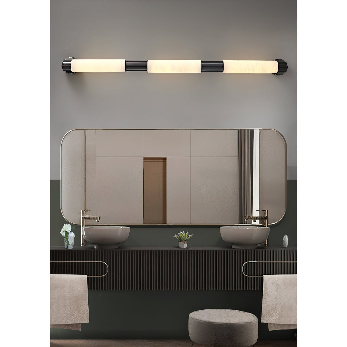 Tube Alabaster Wall Lamp