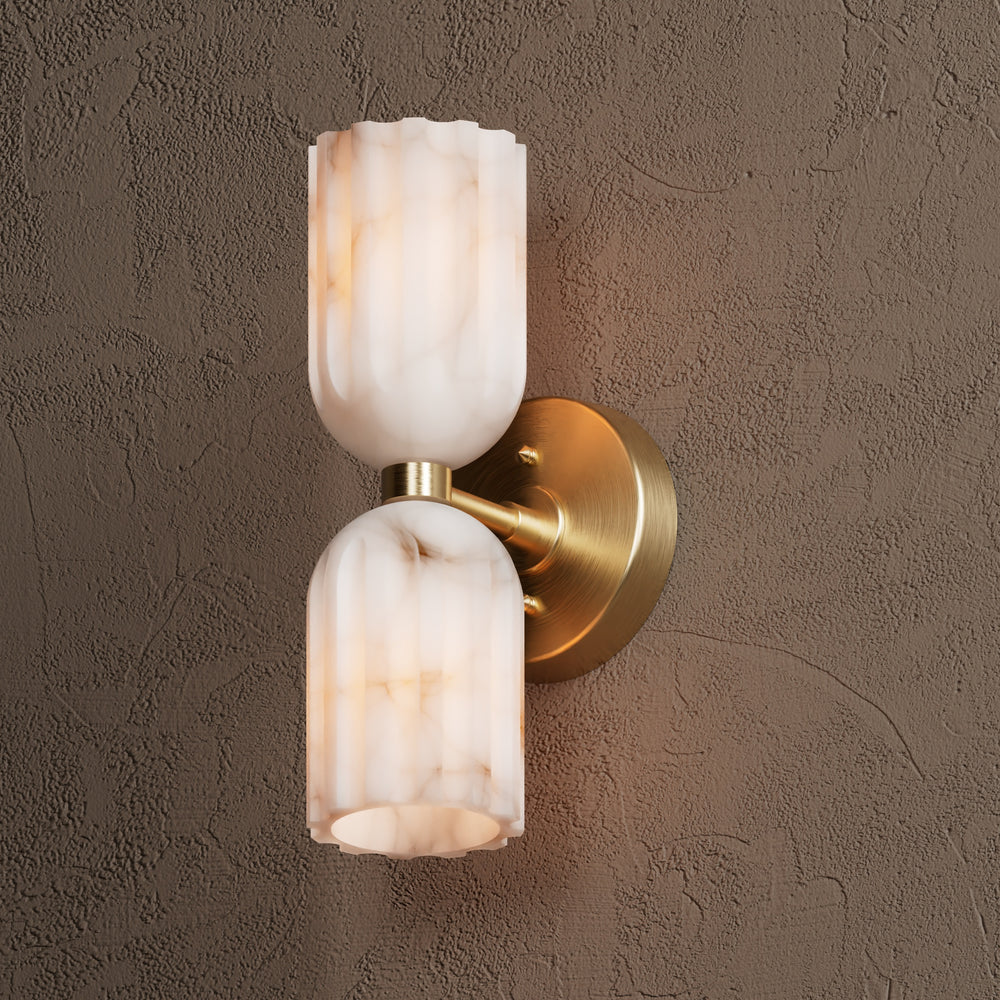 Tulum Double Alabaster Wall Lamp