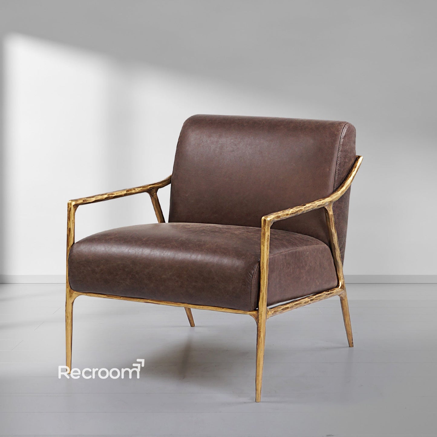 Thaddeo Retro Silver Iron Frame Track Armchair