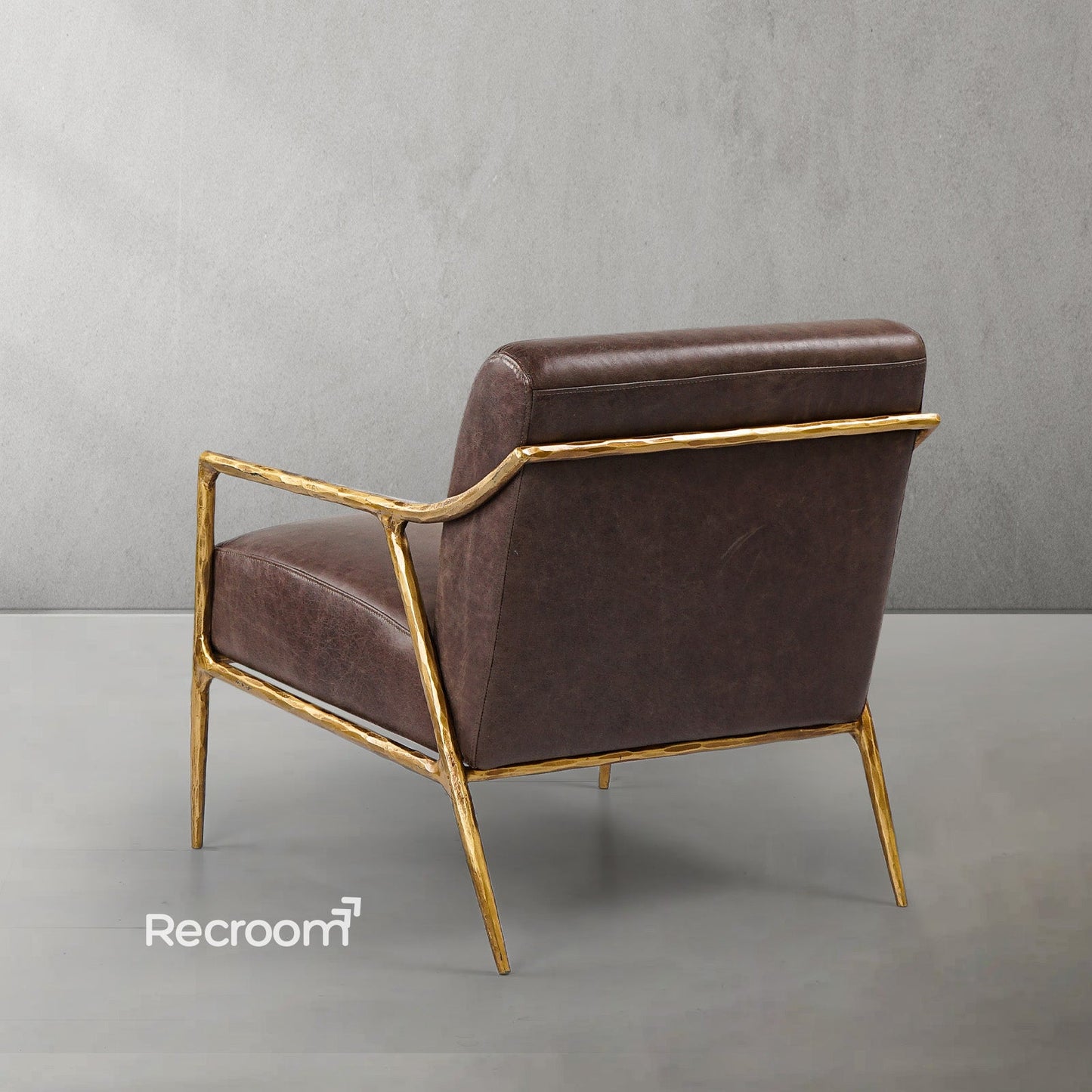 Thaddeo Retro Silver Iron Frame Track Armchair