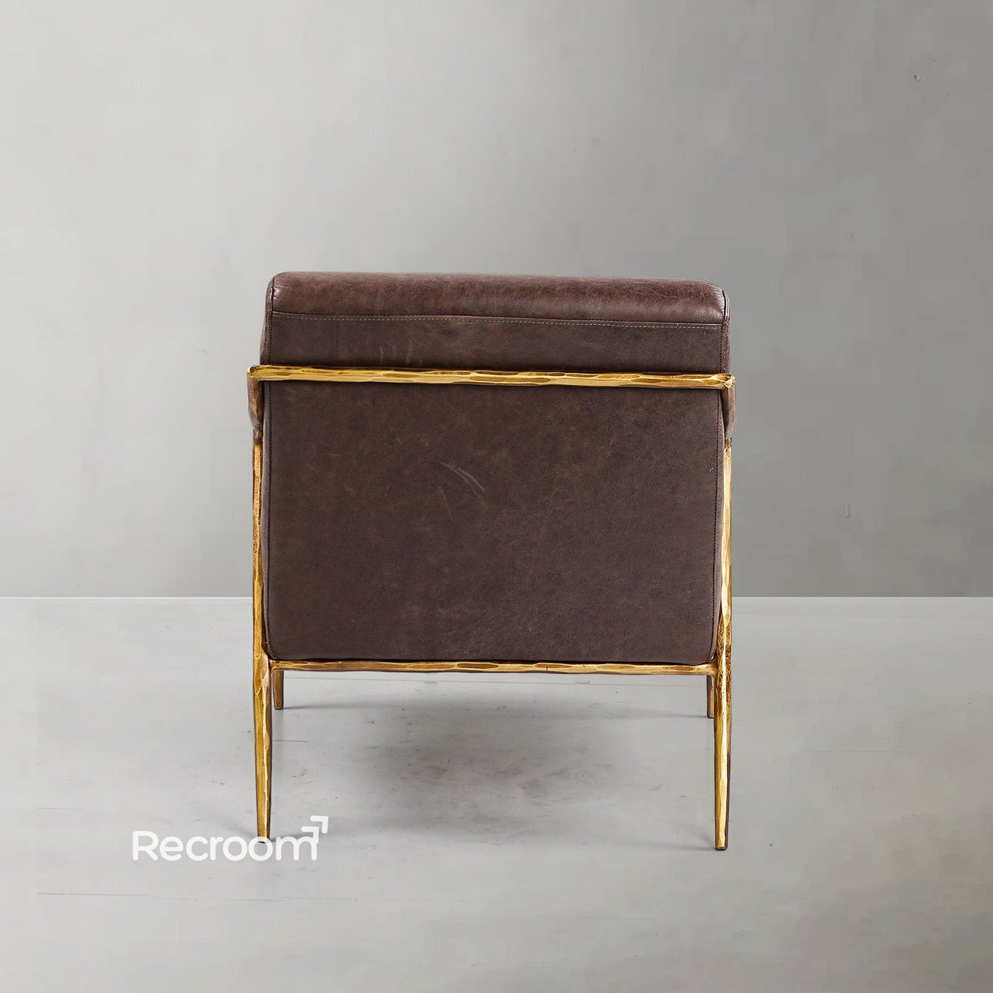 Thaddeo Retro Silver Iron Frame Track Armchair