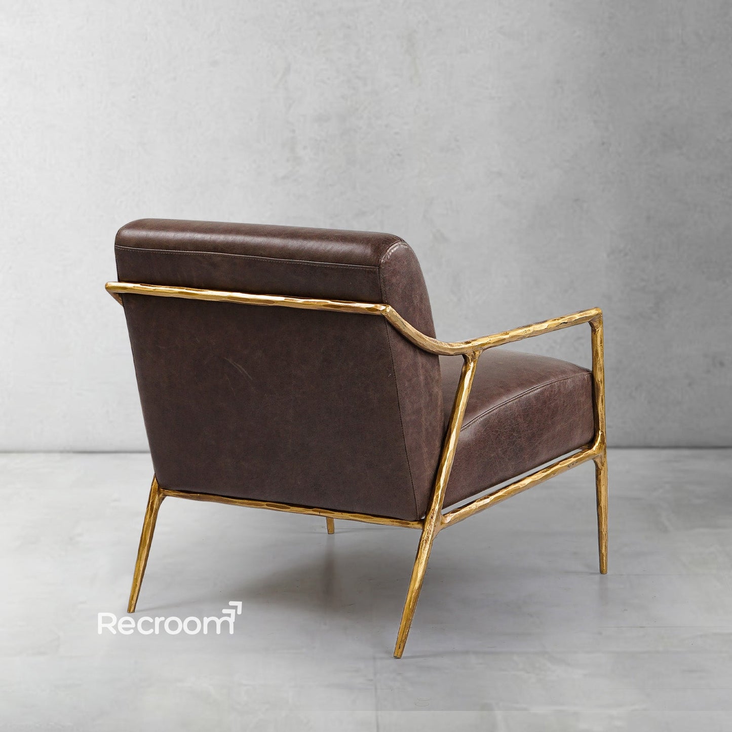 Thaddeo Retro Silver Iron Frame Track Armchair