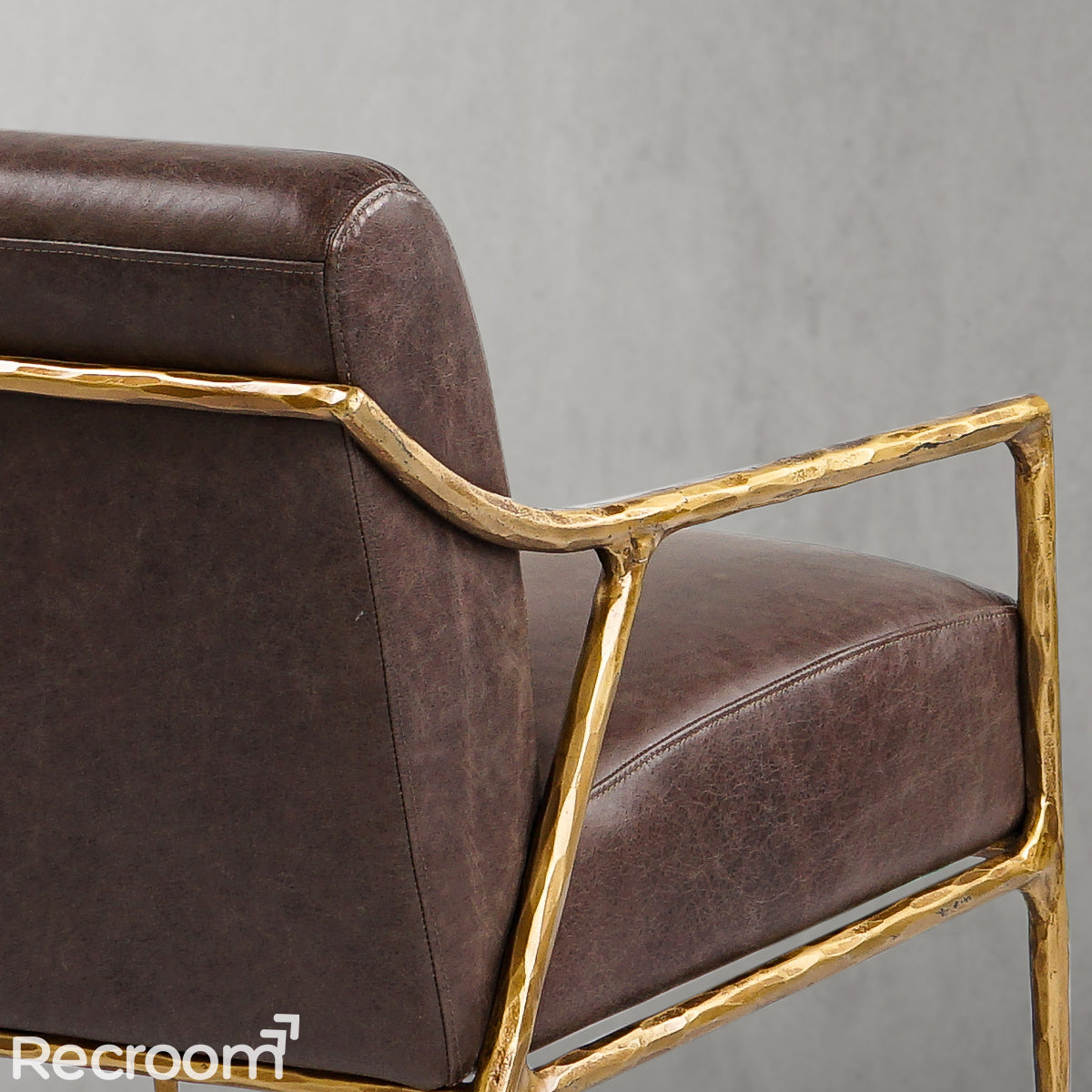 Thaddeo Retro Silver Iron Frame Track Armchair