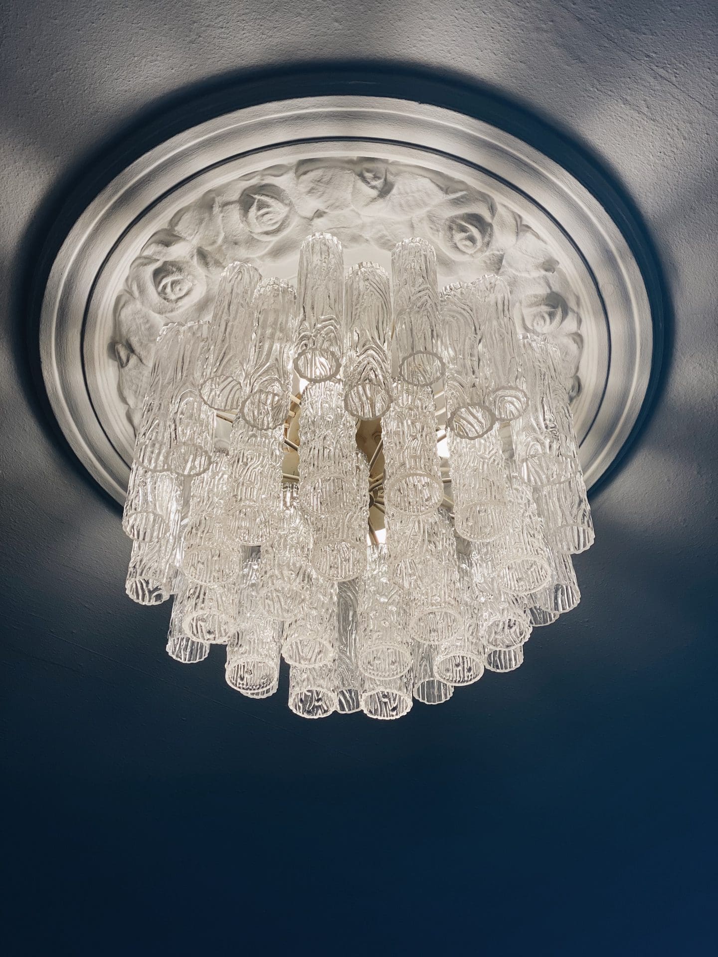 Vintage – Murano chandelier for Venini – 1970 – Transparent