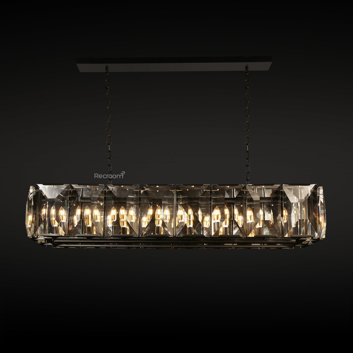 Harllow Multi Crystal Rectangular Chandelier 42“ 54” 62“ 74”