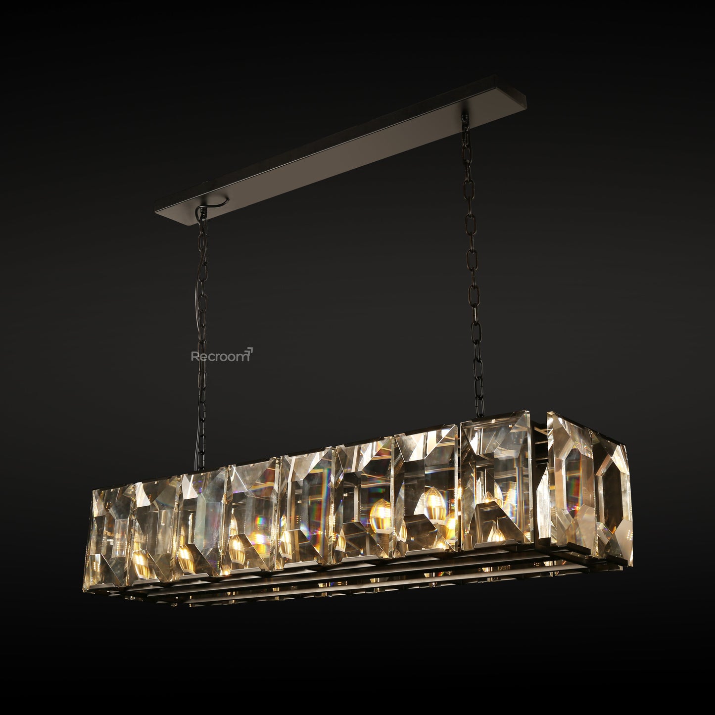 Harllow Multi Crystal Rectangular Chandelier 42“ 54” 62“ 74”