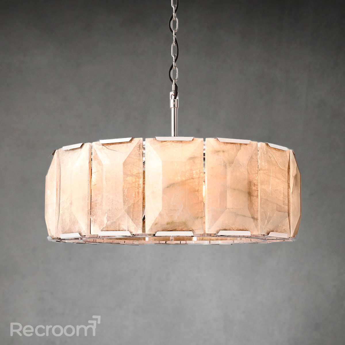 Harllow Calcite Round Chandelier 31"