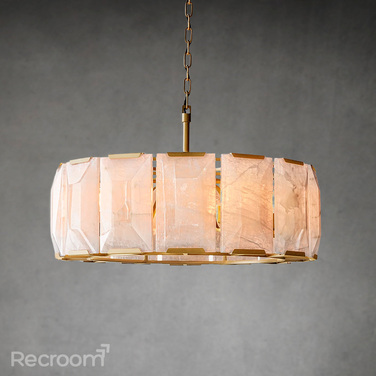 Harllow Calcite Round Chandelier 31"