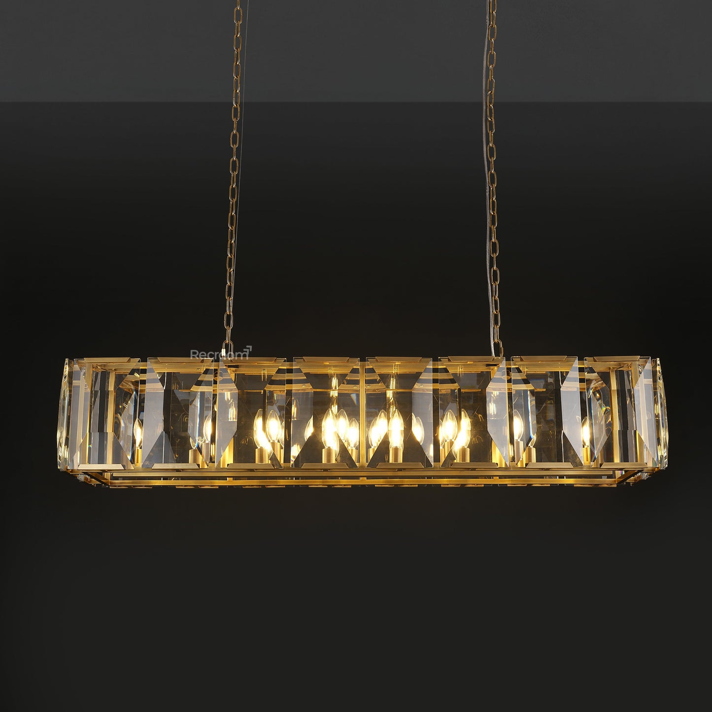 Harllow Multi Crystal Rectangular Chandelier 42“ 54” 62“ 74”
