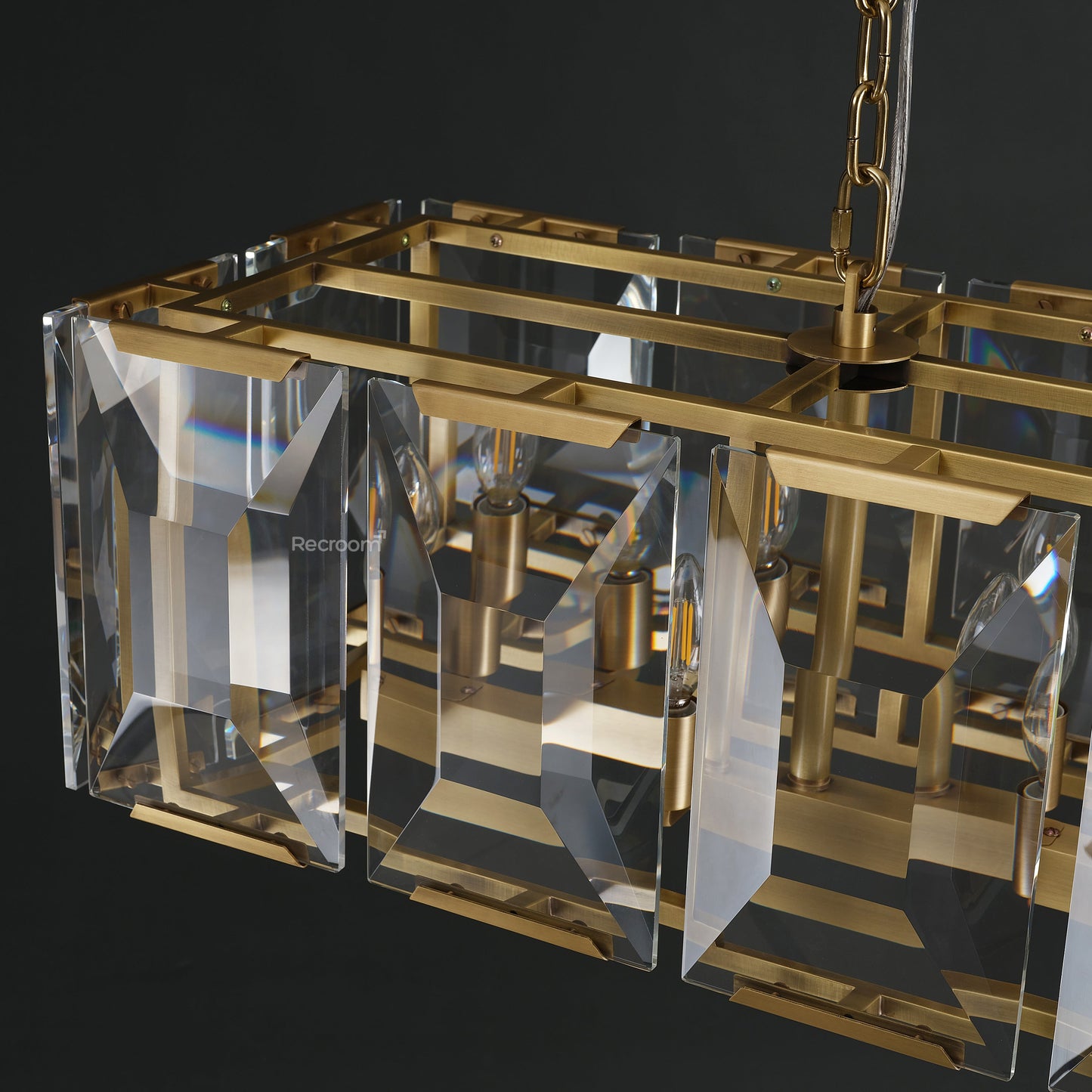 Harllow Multi Crystal Rectangular Chandelier 42“ 54” 62“ 74”