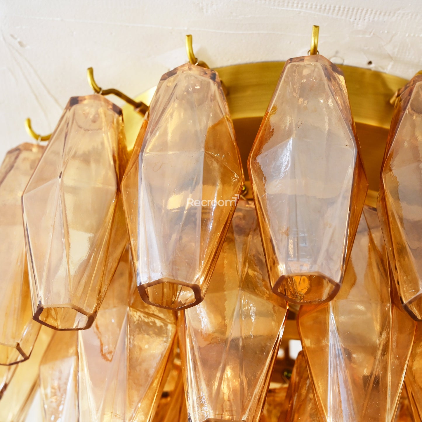 Chia Glass Round Flush Mount 17"