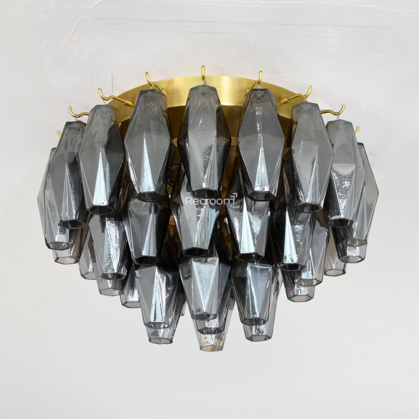 Chia Glass Round Flush Mount 17"