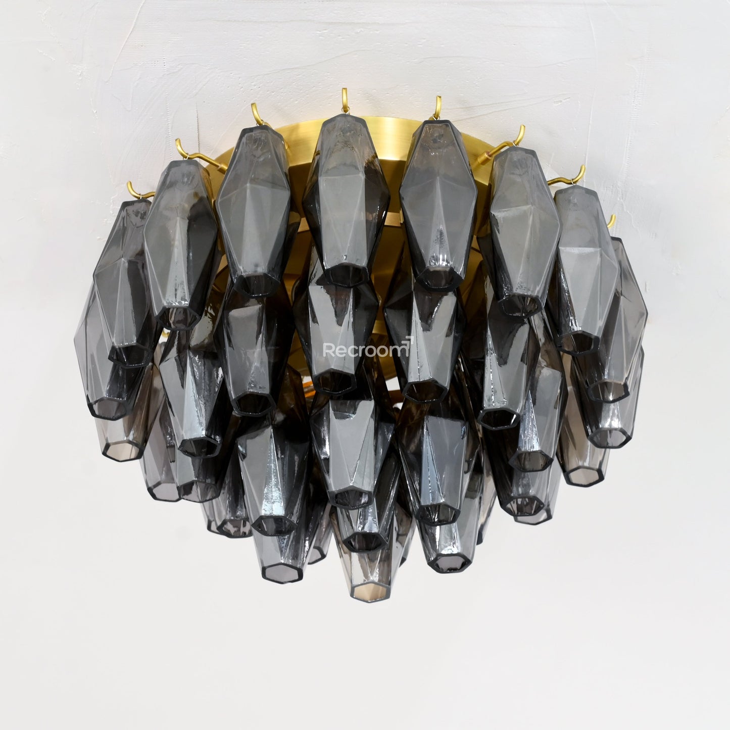 Chia Glass Round Flush Mount 17"